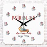 Psikoloğa Hediye Ahşap Saat 33cm KA01-1077