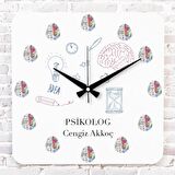 Psikoloğa Hediye Ahşap Saat 33cm KA01-1078