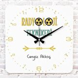 Radyoloji Teknikerine Hediye Ahşap Saat 33cm KA01-1081