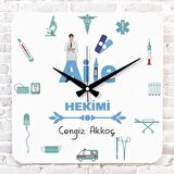 Aile Hekimine Hediye Ahşap Saat 33cm KA01-1090