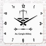 Avukata Hediye Ahşap Saat 33cm KA01-1094