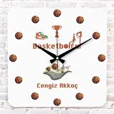 Basketbolcuya Hediye Ahşap Saat 33cm KA01-1101