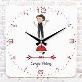 Garsona Hediye Ahşap Saat 33cm KA01-1143