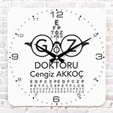 Göz Doktoruna Hediye Ahşap Saat 33cm KA01-1153