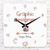 Grafikere Hediye Ahşap Saat 33cm KA01-1157