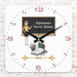 Öğretmene Hediye Ahşap Saat 33cm KA01-1244