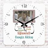 Sevgililer Günü Hediyesi Fotoğraflı Ahşap Saat 33cm KA01-1296