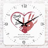 Sevgililer Günü Hediyesi Ahşap Saat 33cm KA01-1319