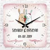 Sevgililer Günü Hediyesi Ahşap Saat 33cm KA01-1323