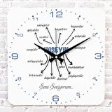 Sevgililer Günü Hediyesi Ahşap Saat 33cm KA01-1330