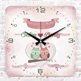 Sevgililer Günü Hediyesi Ahşap Saat 33cm KA01-1339