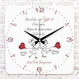 Sevgililer Günü Hediyesi Ahşap Saat 33cm KA01-1350
