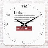 Babaya Hediye Ahşap Saat 33cm KA01-1363