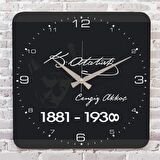 Kişiye Özel Atatürk Tasarımlı Hediye Ahşap Saat 33cm KA01-1464