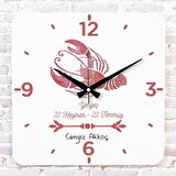 Yengeç Burcuna Hediye Ahşap Saat 33cm KA01-1507