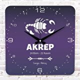 Akrep Burcuna Hediye Ahşap Saat 33cm KA01-1532