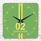 Sarı & Yeşil Adıyamanlılara Özel Hediye Ahşap Saat 33cm KA01-1549