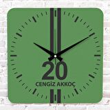 Yeşil & Siyah Denizlililere Özel Ahşap Saat 33cm KA01-1571