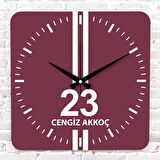 Bordo & Beyaz Elazığlılara Özel Ahşap Saat 33cm KA01-1574