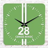Yeşil & Beyaz Giresunlulara Özel Ahşap Saat 33cm KA01-1579