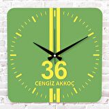 Sarı & Yeşil Karslılara Özel Ahşap Saat 33cm KA01-1591