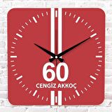 Kırmızı & Beyaz Tokatlılara Özel Ahşap Saat 33cm KA01-1616