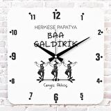 Karadenizliye Hediye Herkese Papatya Baa Galdirik Tasarımlı Ahşap Saat 33cm KA01-1663