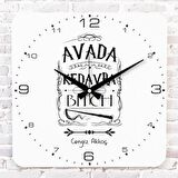 Kişiye Özel Avada Kedavra Tasarımlı Hediye Ahşap Saat 33cm KA01-1711