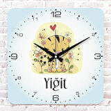 Kişiye Özel Çocuk Odası Hediyesi Ahşap Saat 33cm KA01-1771
