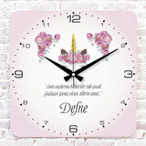 Kişiye Özel Çocuk Odası Hediyesi Ahşap Saat 33cm KA01-1814