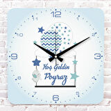 Kişiye Özel Çocuk Odası Hediyesi Ahşap Saat 33cm KA01-1836