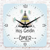 Kişiye Özel Çocuk Odası Hediyesi Ahşap Saat 33cm KA01-1861