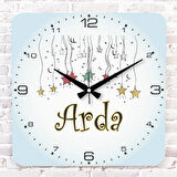 Kişiye Özel Çocuk Odası Hediyesi Ahşap Saat 33cm KA01-1879