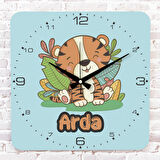 Kişiye Özel Çocuk Odası Hediyesi Ahşap Saat 33cm KA01-1883