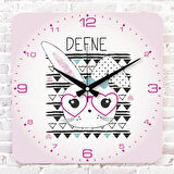 Kişiye Özel Çocuk Odası Hediyesi Ahşap Saat 33cm KA01-1889