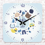 Kişiye Özel Çocuk Odası Hediyesi Ahşap Saat 33cm KA01-1917