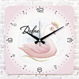 Kişiye Özel Çocuk Odası Hediyesi Ahşap Saat 33cm KA01-1921