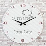 Psikiyatriste Hediye Ahşap Saat 33cm  KA02-1075