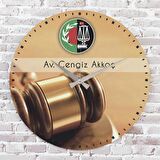 Avukata Hediye Ahşap Saat 33cm  KA02-1099