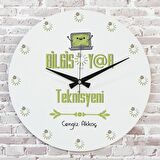 Bilgisayar Teknisyenine Hediye Ahşap Saat 33cm  KA02-1104
