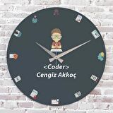 Codera Hediye Ahşap Saat 33cm  KA02-1108