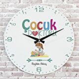 Çocuk Doktoruna Hediye Ahşap Saat 33cm  KA02-1115