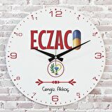 Eczacıya Hediye Ahşap Saat 33cm  KA02-1130