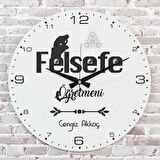 Felsefe Öğretmenine Hediye Ahşap Saat 33cm  KA02-1138