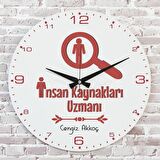 İnsan Kaynakları Uzmanına Hediye Ahşap Saat 33cm  KA02-1168