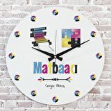 Matbaacıya Hediye Ahşap Saat 33cm  KA02-1216