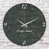 Matematik Öğretmenine Hediye Ahşap Saat 33cm  KA02-1221