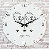 Doktora Hediye Ahşap Saat 33cm  KA02-1240