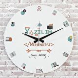 Yazılım Mühendisine Hediye Ahşap Saat 33cm  KA02-1260