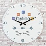 Yazılımcıya Hediye Ahşap Saat 33cm  KA02-1261